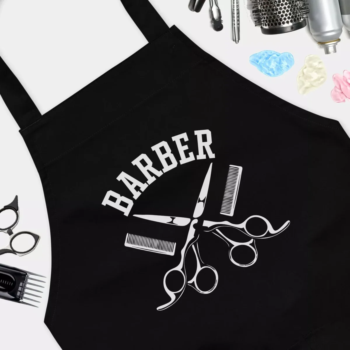 Barber - Funny Barber Apron for Hairdressers - Salon Aprons for Barbershop - Hairstylist Apron for Women Men - Barber Gifts - Hair Stylist Must Haves