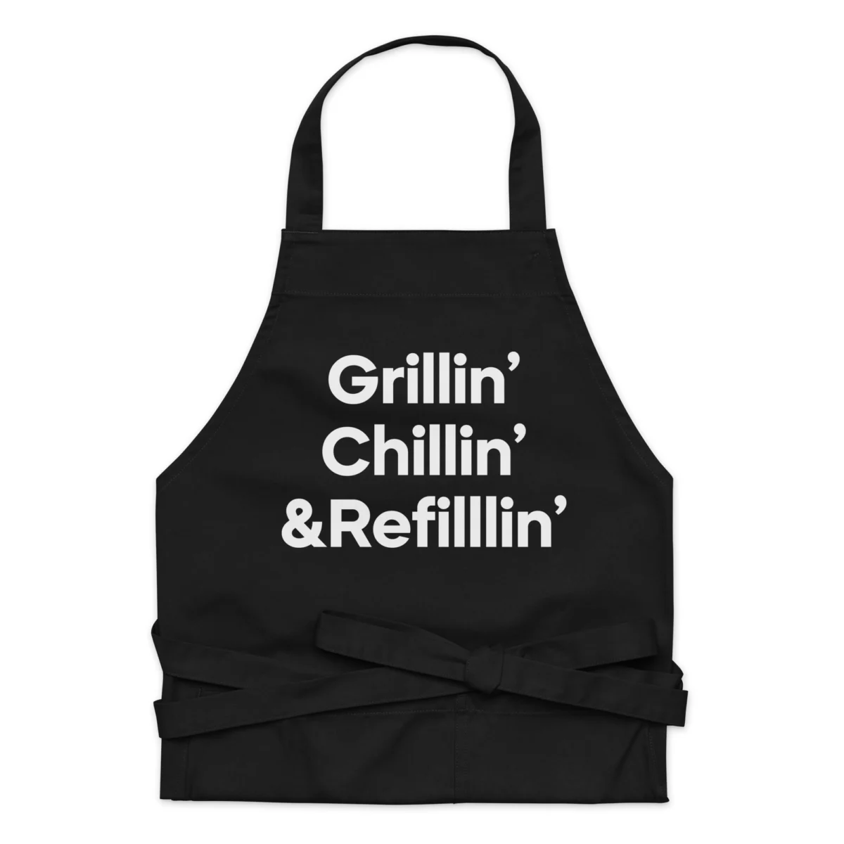 Grillin Chillin and Refillin Funny BBQ Grilling Apron - BBQ Grill Master - Father's Day Gift For Meat Smoking