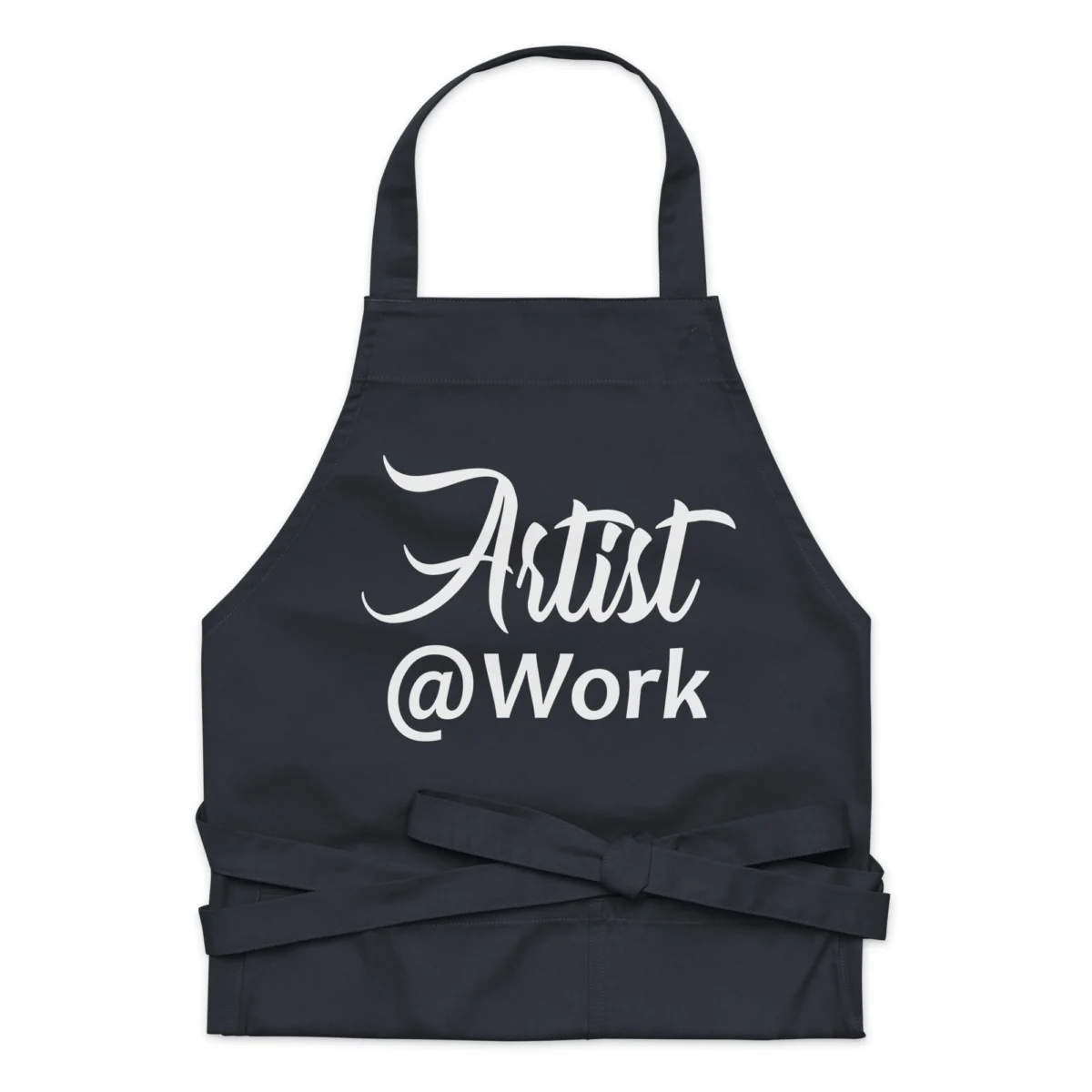 organic-cotton-apron-navy-front-6605e68d95d66.jpg Artist At Work Artist Painting Apron - For Artists And Painters Working Studio