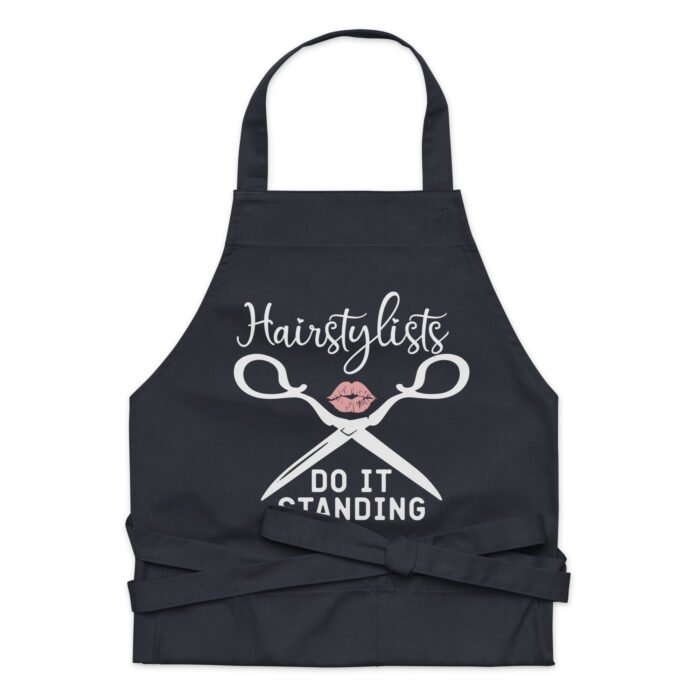 Hairstylists Do It Standing Funny Hair Stylist Apron - Hairstylist Aprons for Women Men - Hairdresser Apron for Salon
