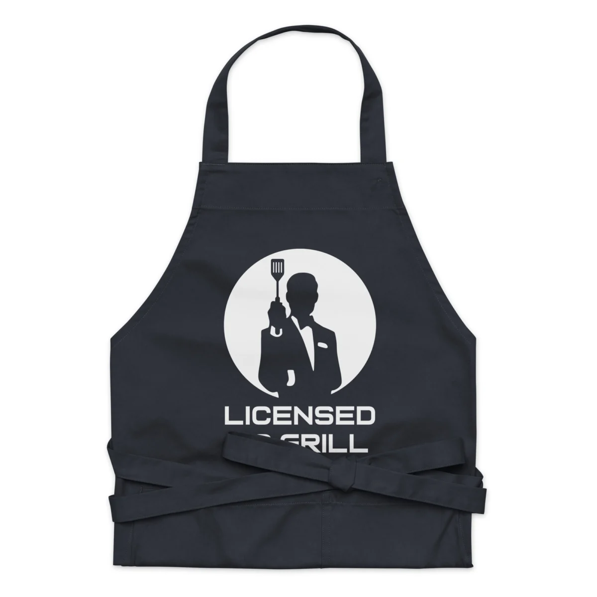 Licensed to Grill Funny Apron For Men - Kitchen Cooking Novelty Barbeque Gift for Dad Apron