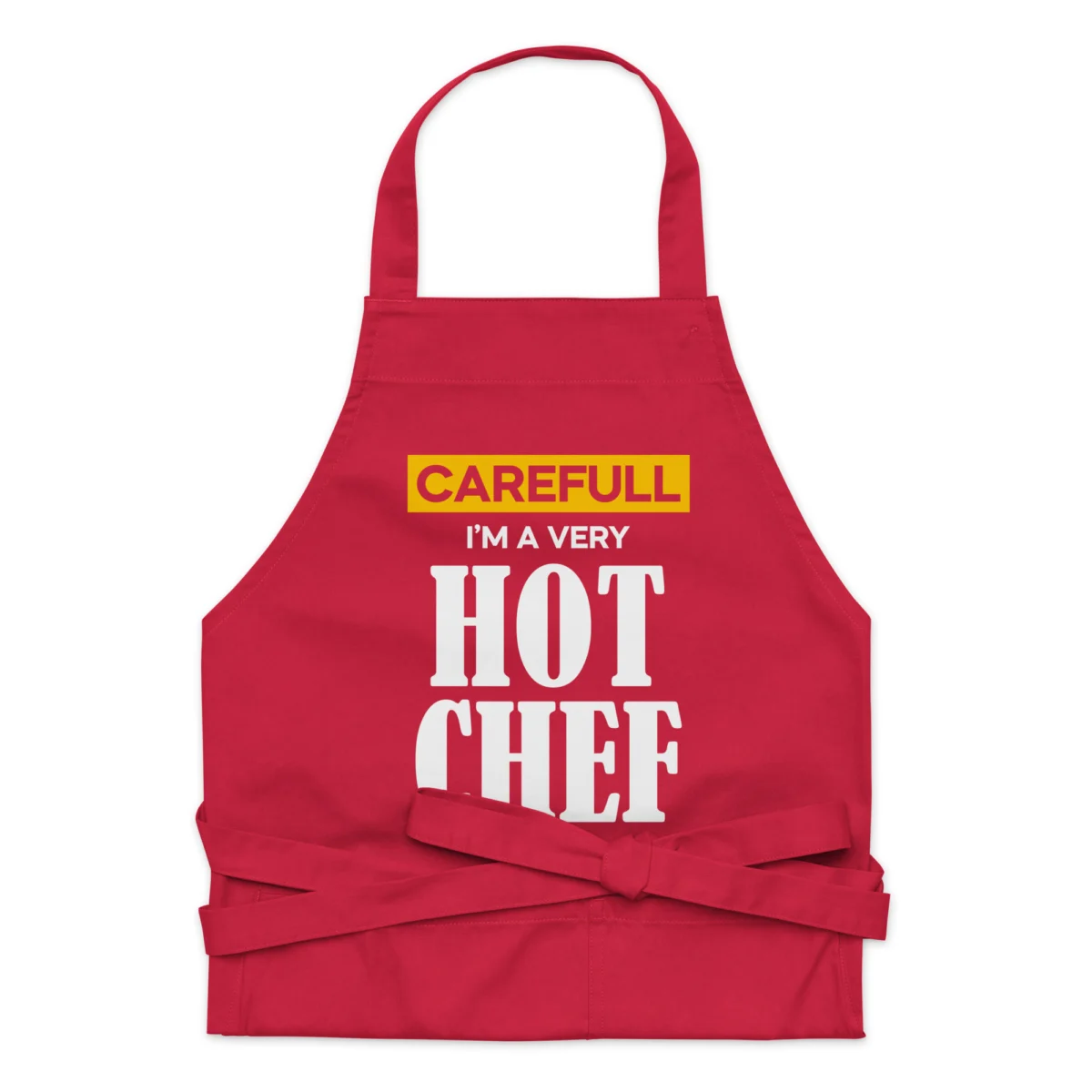 Careful I'm A Very Hot Chef Funny Chef Apron - For Hot Guys And Hot Girls Cooking Gift