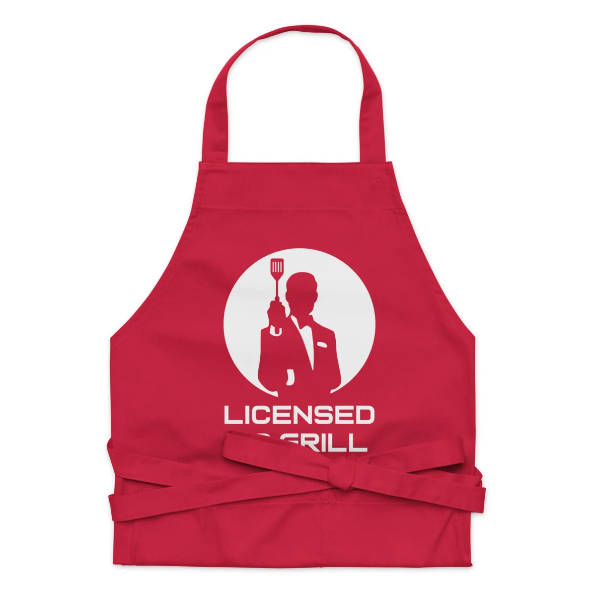 Licensed to Grill Funny Apron For Men - Kitchen Cooking Novelty Barbeque Gift for Dad Apron