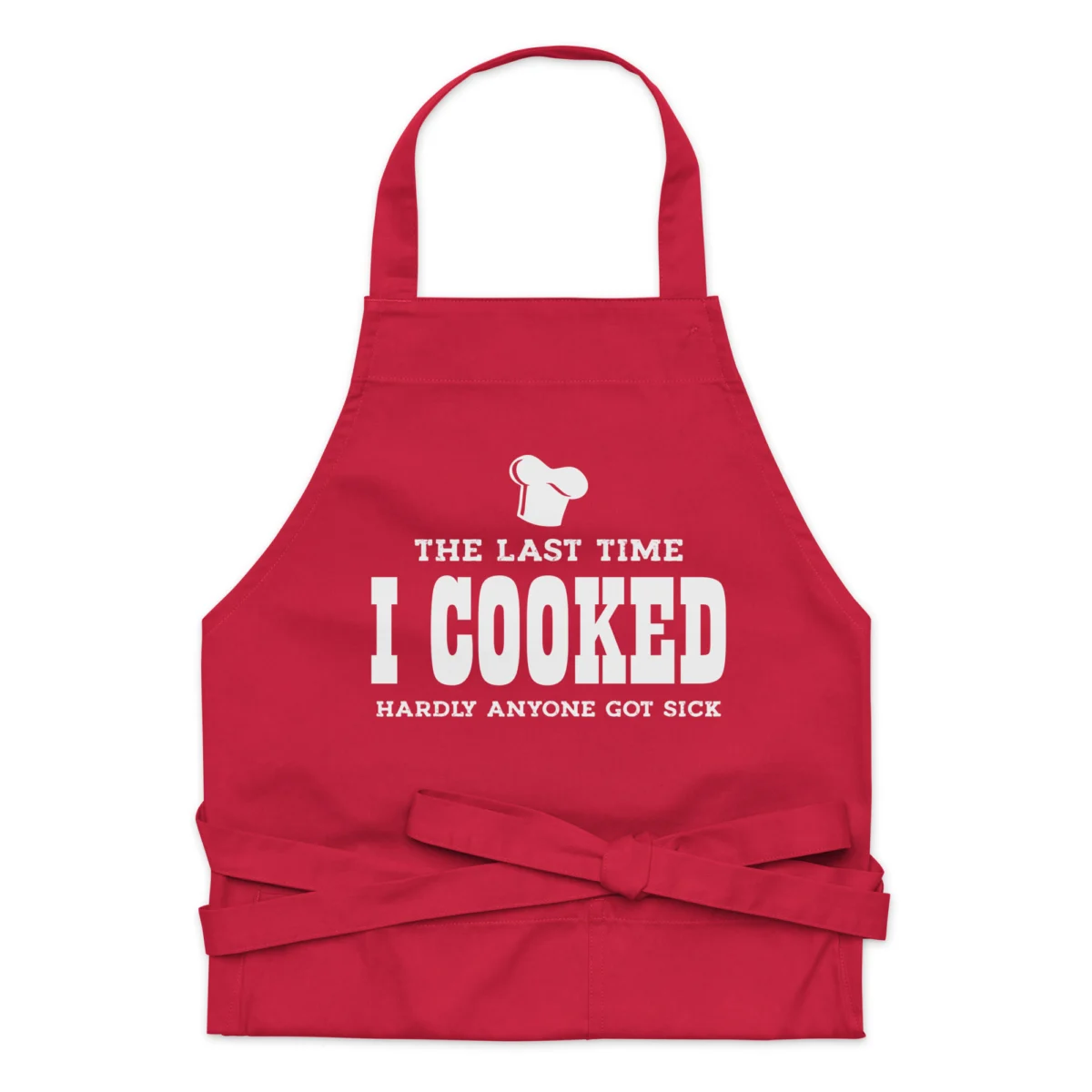 The Last Time I Cooked Hardly Anyone Got Sick Apron - Funny Apron for Men - BBQ Grill Apron - Funny Apron for Dad