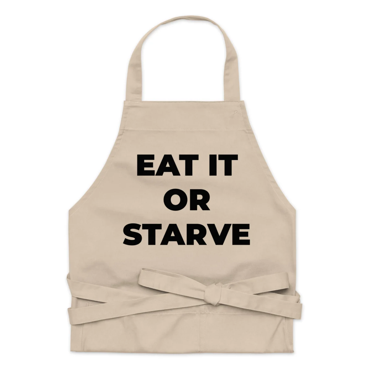 Eat It Or Starve Funny Chef Apron - Home Cooking Cotton Apron For Dad Chef
