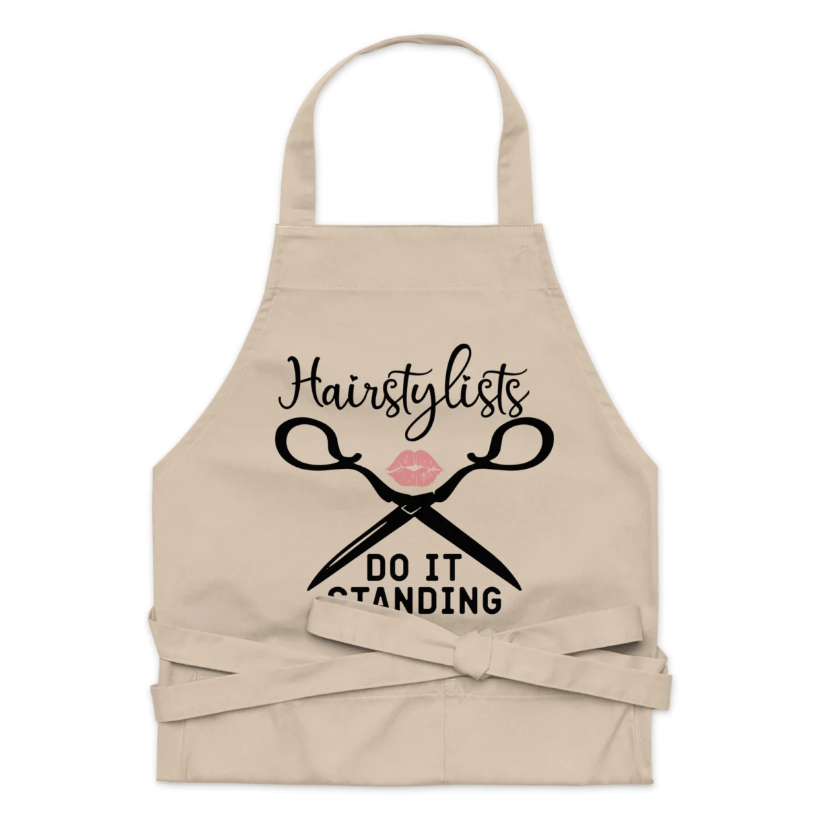 organic-cotton-apron-rope-front-66098b728eb0a.jpg Hairstylists Do It Standing Funny Hair Stylist Apron - Hairstylist Aprons for Women Men - Hairdresser Apron for Salon
