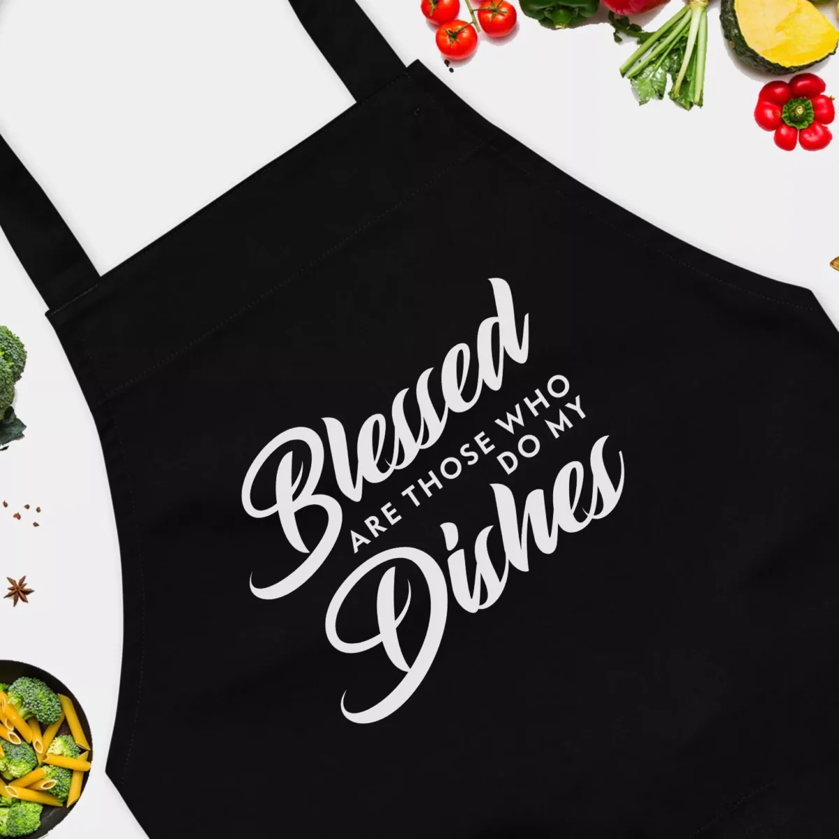 Blessed Are Those That Do My Dishes Cookout Apron - Funny Christian Cooking Apron - Funny Sarcastic Quotes Apron - Mother's Day Gifts