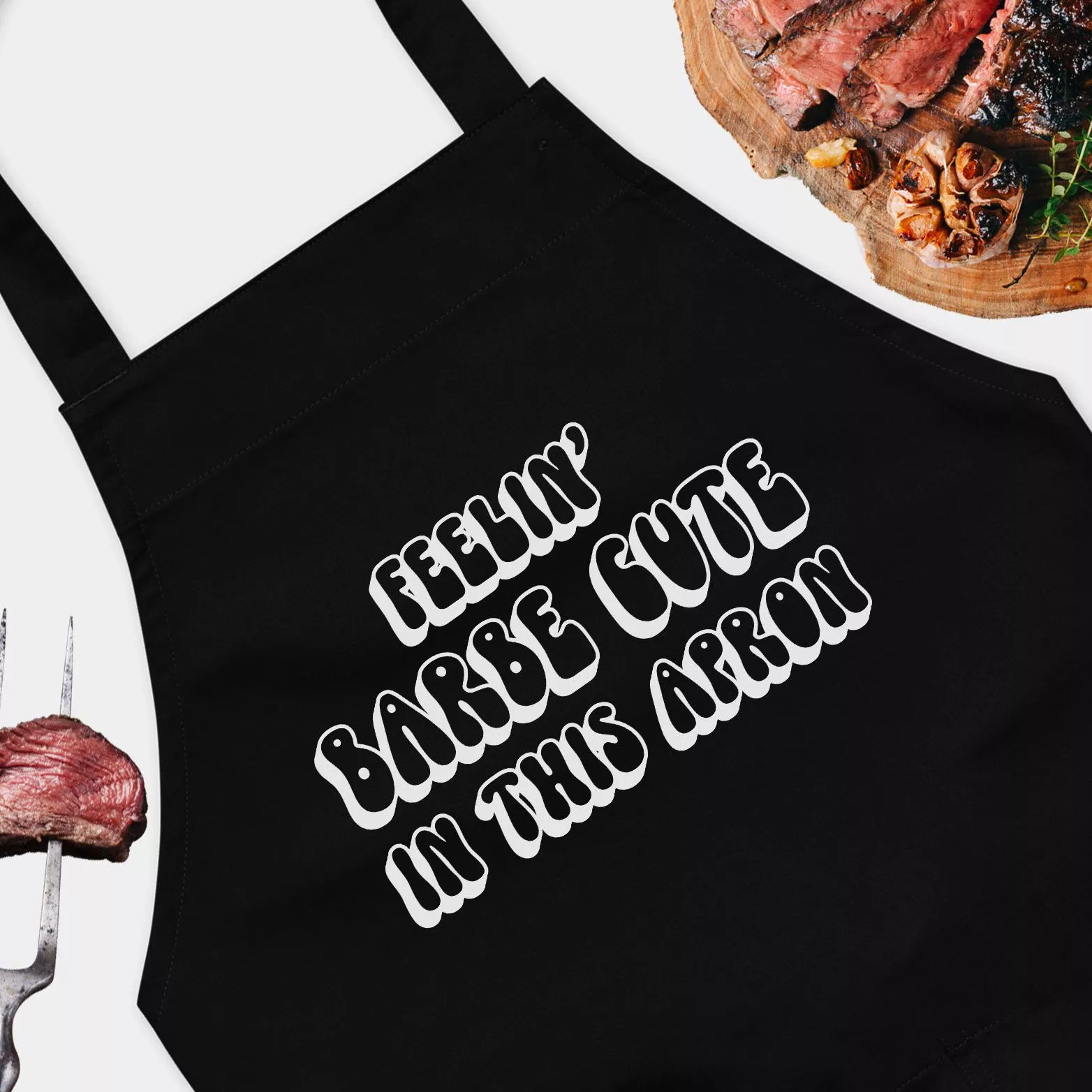 Feelin' Barbecute In This Apron - Funny BBQ Apron - Funny Barbeque Grilling Apron - Kitchen Apron for Women - Gift for Barbecue Lover