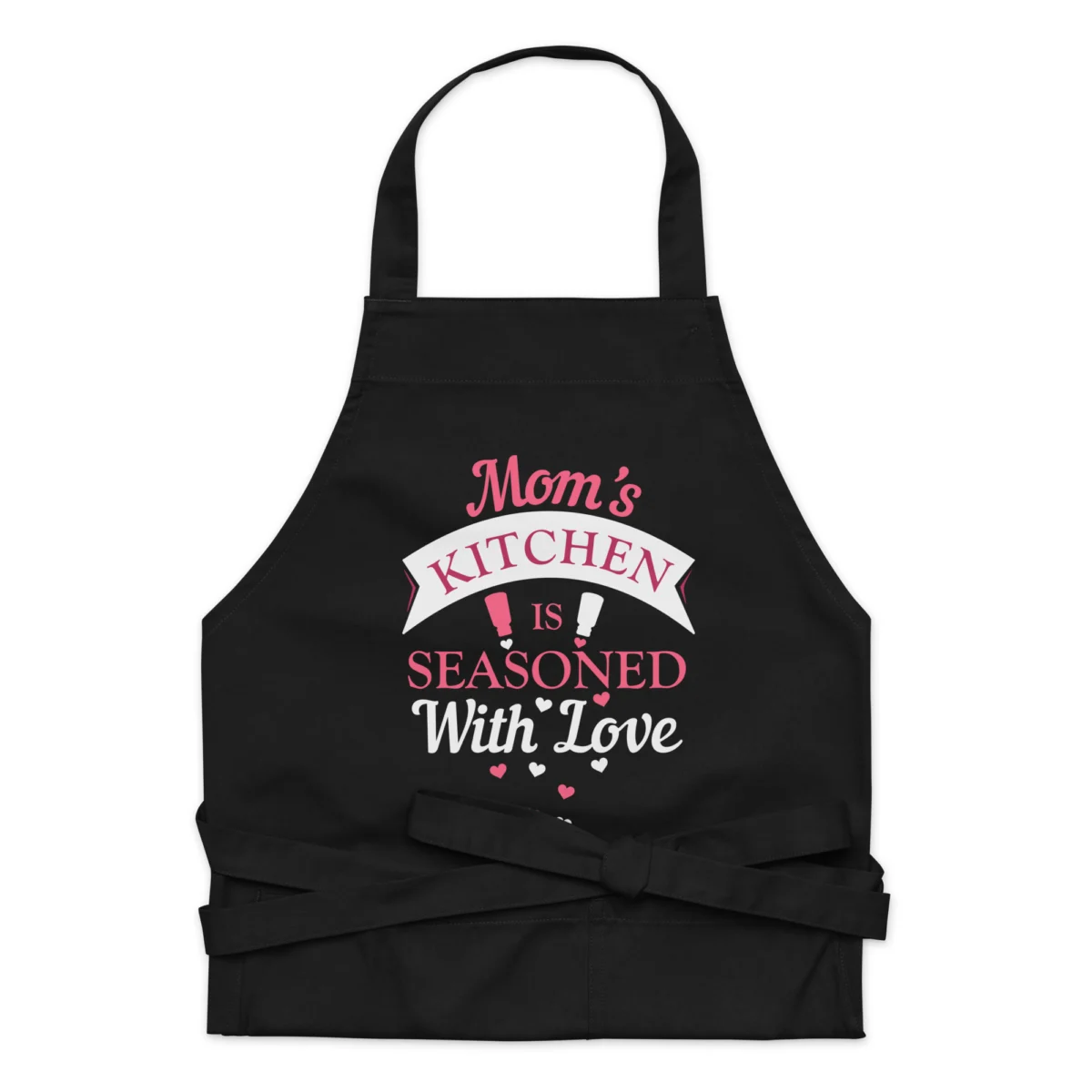 Moms Kitchen Seasoned with Love Apron - Aprons for Women - Unique Gift For Moms Home Cooking
