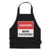 Danger Man Cooking Barbecue Apron - Funny Men's Cooking Apron - Kitchen BBQ Novelty Chef Apron for Men