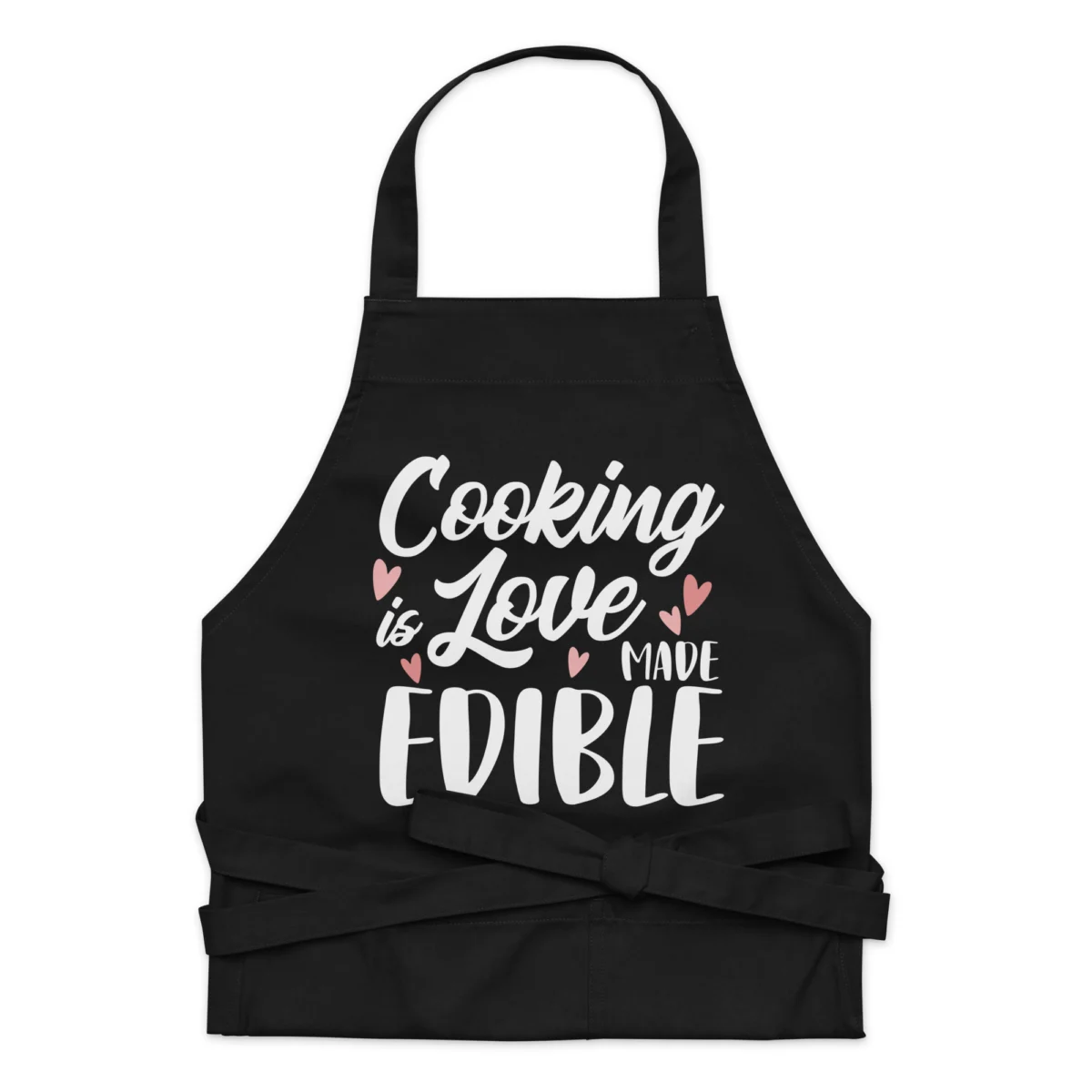 Cooking is Love Made Edible Apron - Chefs Funny Aprons for Men and Women - Funny Kitchen BBQ Apron - Valentines Love Kitchen Cooking Apron for Chef