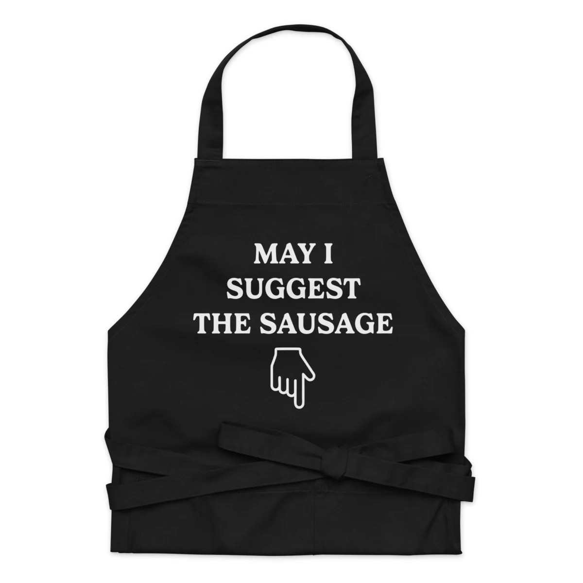 May I Suggest The Sausage Apron - Funny Men's Grilling Apron - Barbecue Gift for Dad for Backyard Cooking - Father's Day Cooking Meat Smoking Gift
