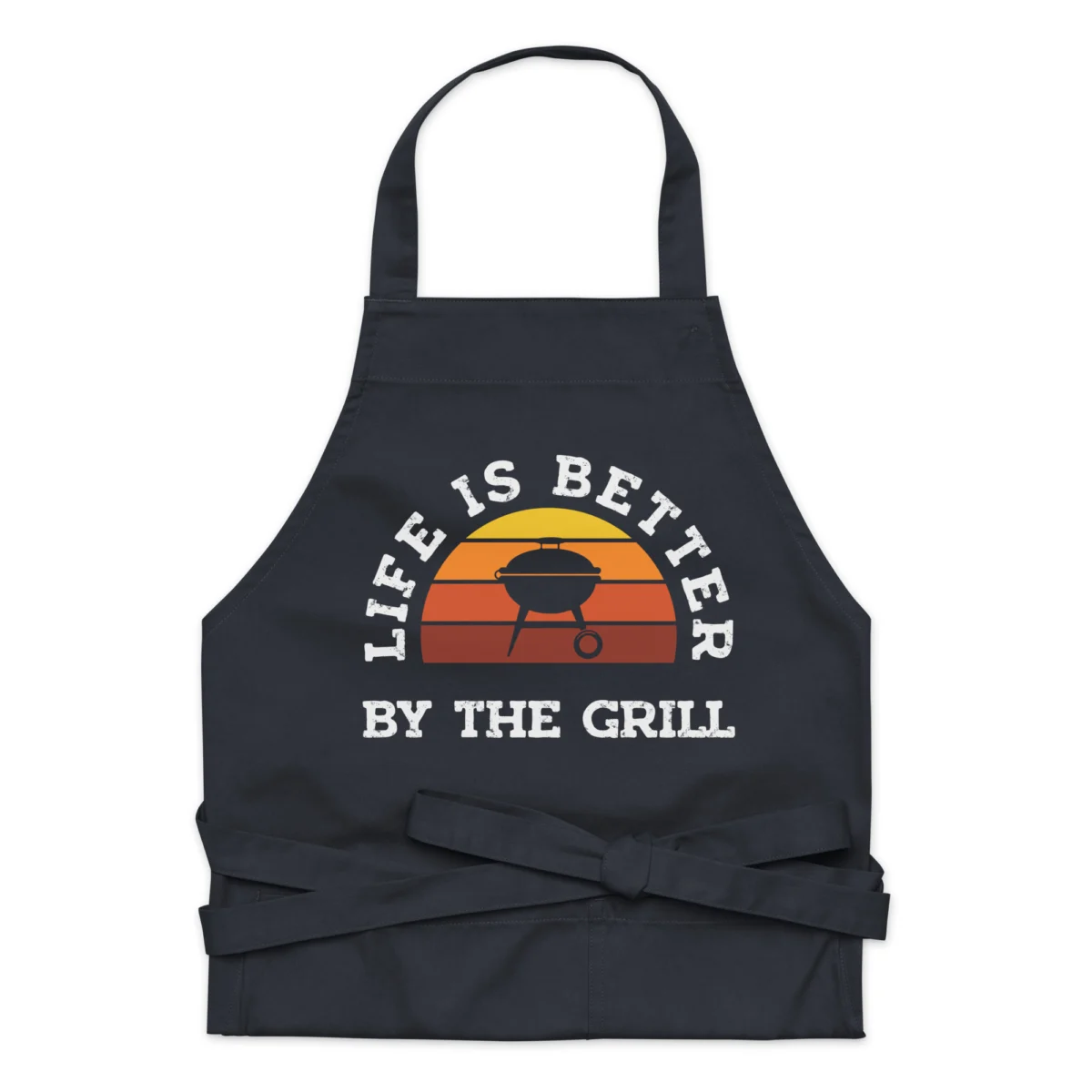 organic-cotton-apron-navy-front-660bd50e21163.jpg Life Is Better By The Grill Dads BBQ Meat Grilling Apron - For Men