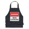 Danger Man Cooking Barbecue Apron - Funny Men's Cooking Apron - Kitchen BBQ Novelty Chef Apron for Men