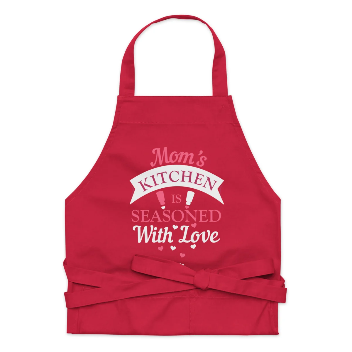 Moms Kitchen Seasoned with Love Apron - Aprons for Women - Unique Gift For Moms Home Cooking