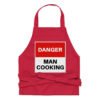 Danger Man Cooking Barbecue Apron - Funny Men's Cooking Apron - Kitchen BBQ Novelty Chef Apron for Men