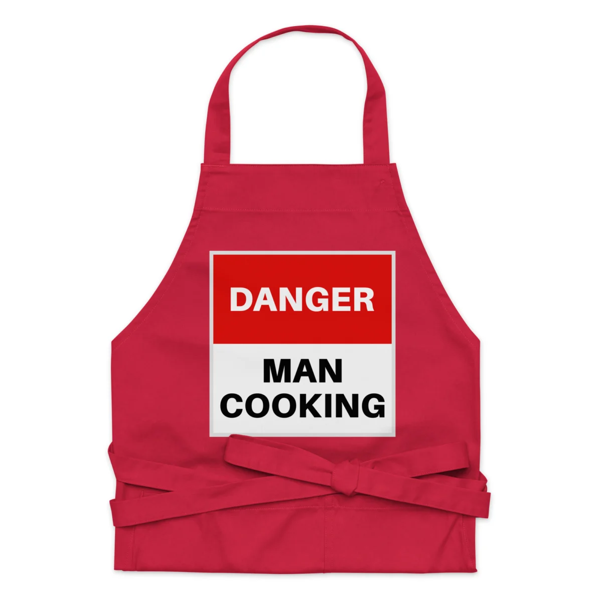 Danger Man Cooking Barbecue Apron - Funny Men's Cooking Apron - Kitchen BBQ Novelty Chef Apron for Men