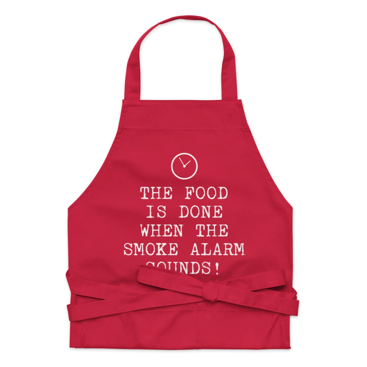 The Food Is Ready When The Smoke Alarm Sounds Apron - Funny Cooking Apron - I Use The Smoke Alarm For A Timer - Dinner Is Ready When The Fire Alarm Goes Off Apron