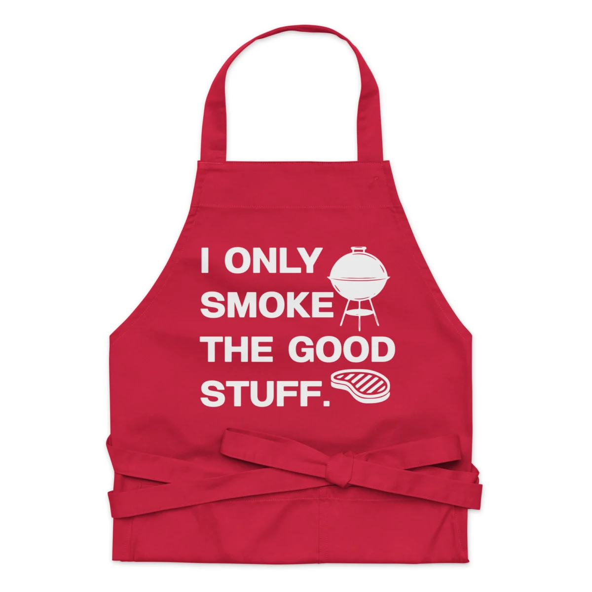 I Only Smoke The Good Stuff BBQ Apron - Kitchen Cooking Smoking Gift for Father's Day or Mother's Day - BBQ Cooking Grilling Barbeque Chef Funny Gift - Cow Steak Pig Chicken Party Apron