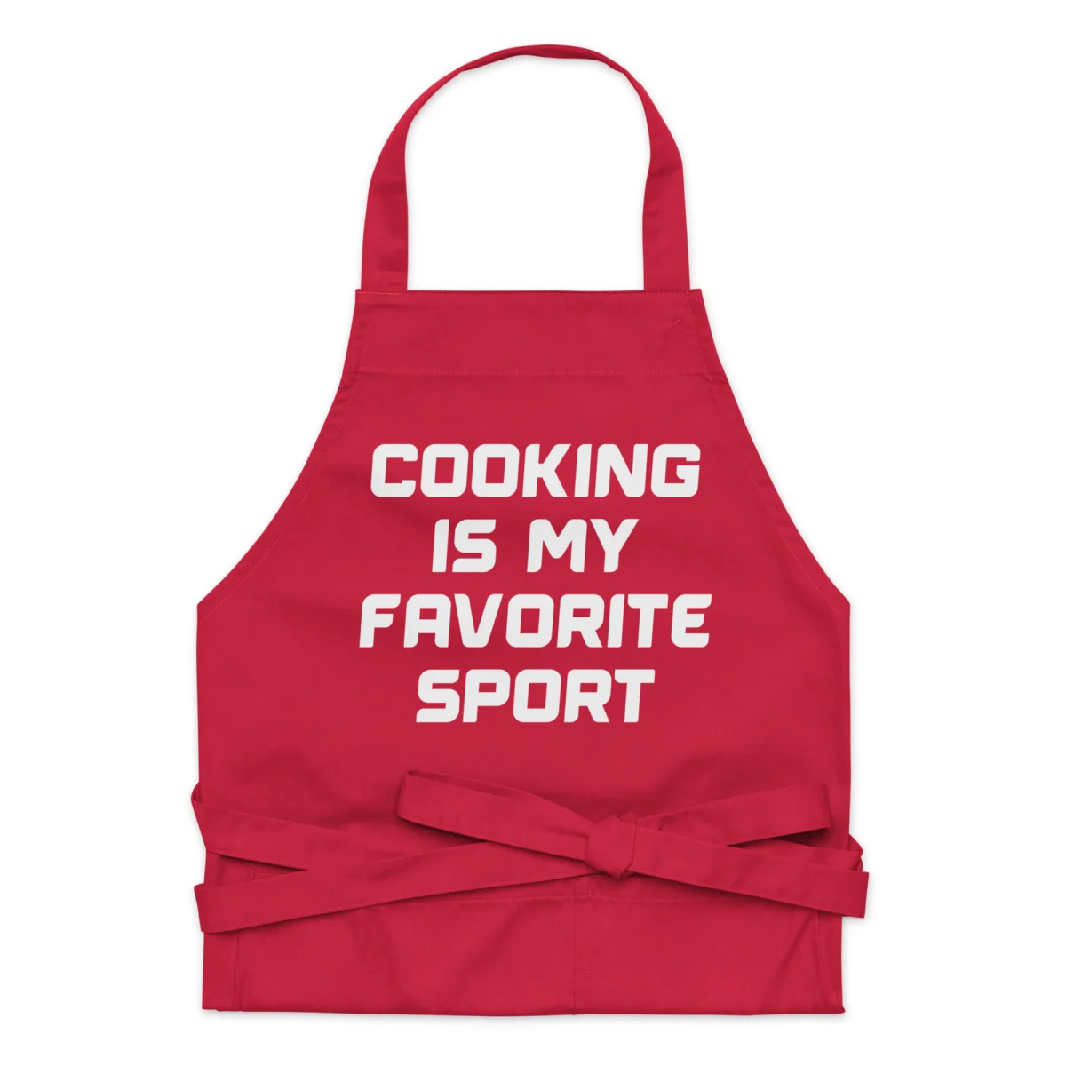 Cooking Is My Favorite Sport Funny Chef Apron - For Men and Women - Kitchen Cooking Chef Restaurant Aprons