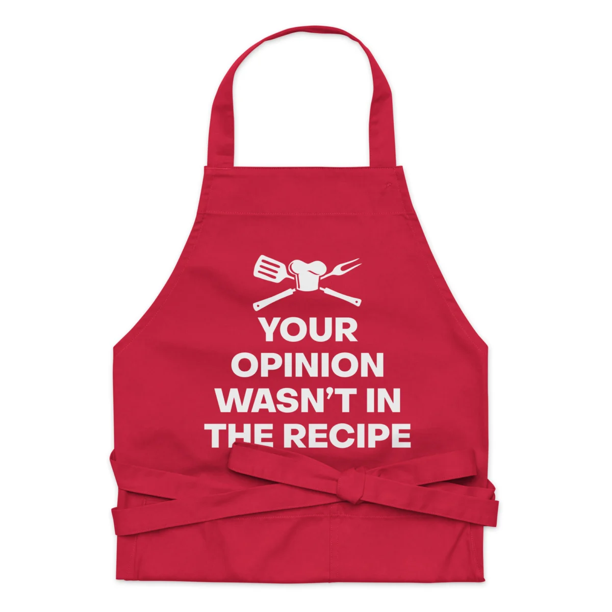 Your Opinion Wasn't In The Recipe Funny Chef Apron - Funny Sassy BBQ Grilling Apron - Funny Kitchen, Cooking, Baking Apron Saying - Chef Gift Idea