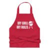 My Grill My Rules Apron - Funny Men's BBQ Apron - Apron Gifts for men - Apron Gift for Dads - Gift for Cook, Chef in the House, Barbecue Master