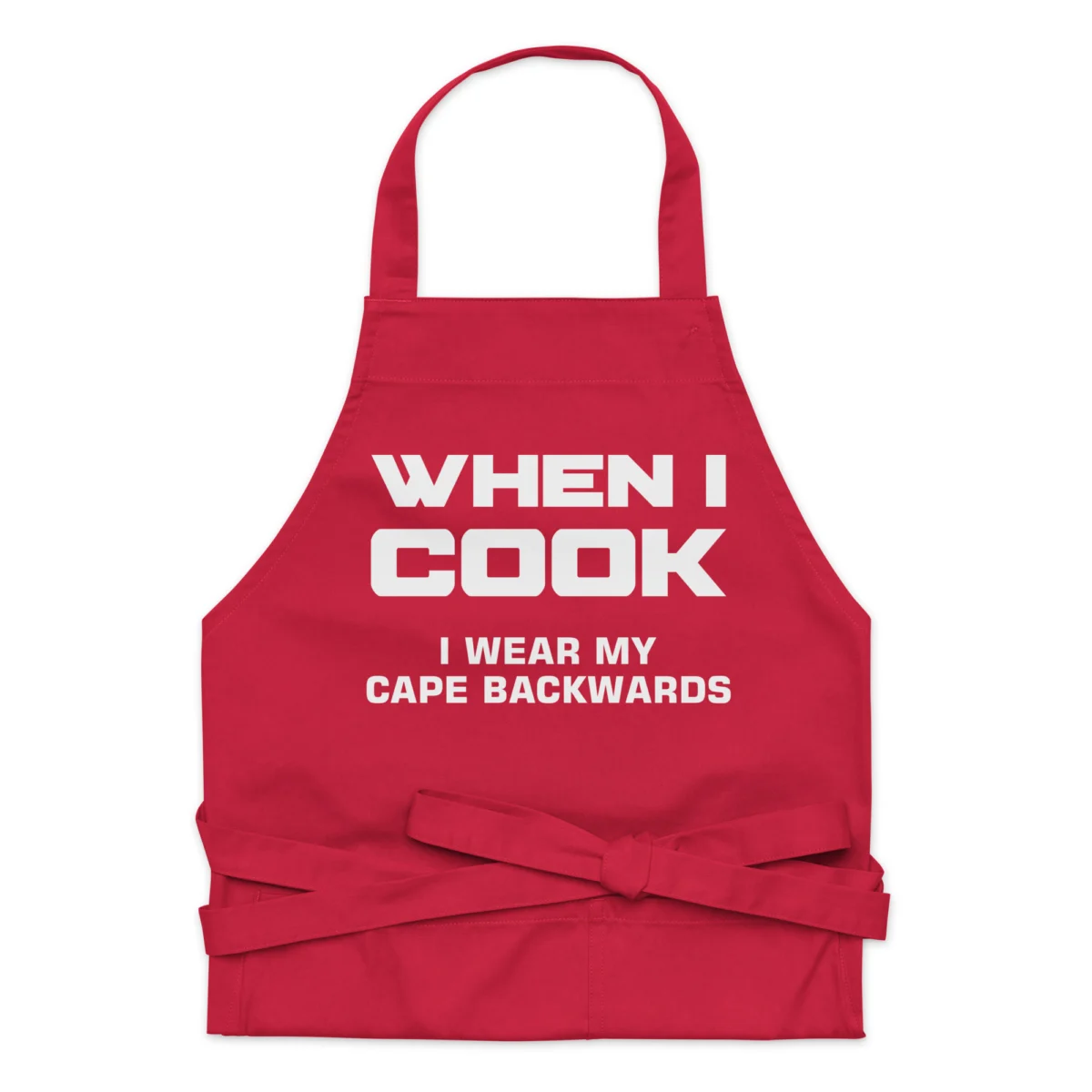 When I Cook I Wear My Cape Backwards Apron - Funny Grilling Apron for Men - BBQ Grill Apron - Funny Chef Apron for Dad
