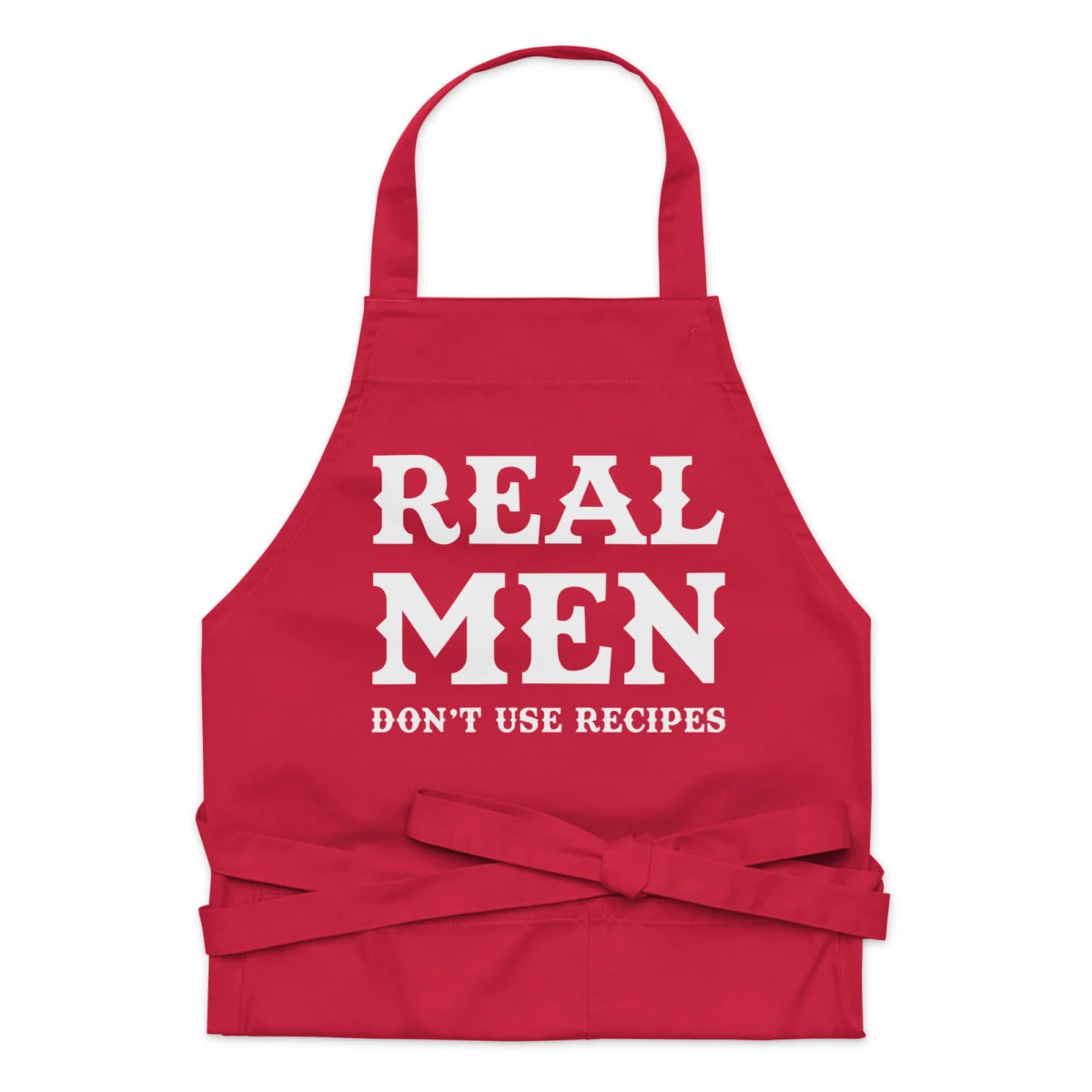 Real Men Don't Use Recipes Apron -  Funny BBQ Grilling Apron for Men - Cooking Without Recipes Apron Gift  - Unique Cooking Recipe Quote Apron