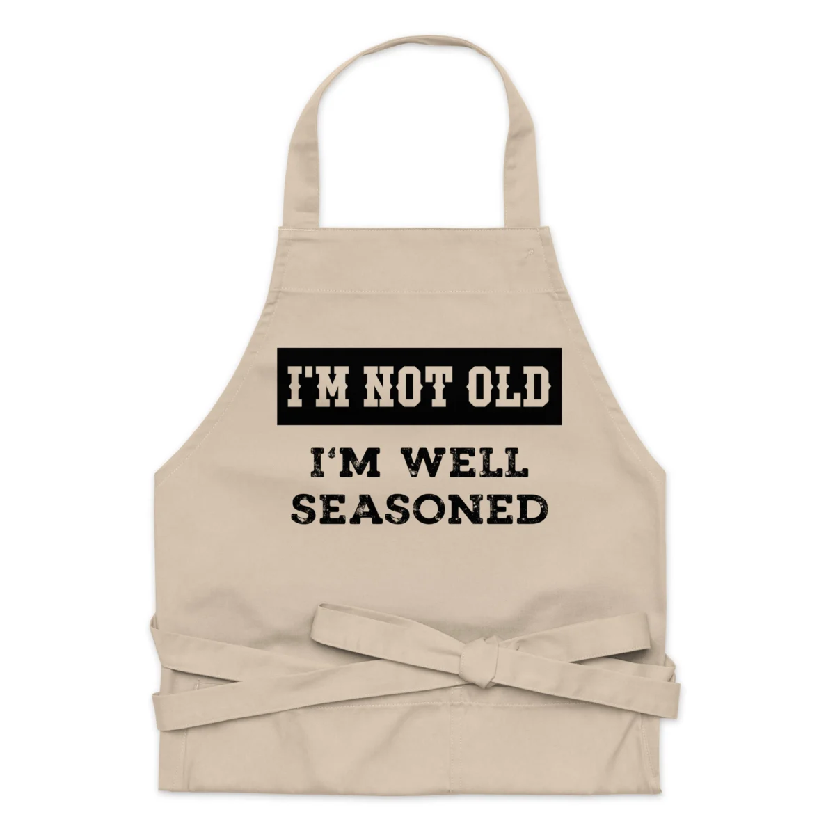 I'm Not Old I'm Well Seasoned Apron - Funny Apron for Old Men - Experienced Chef BBQ Grill Apron - Funny Apron for Grandfathers