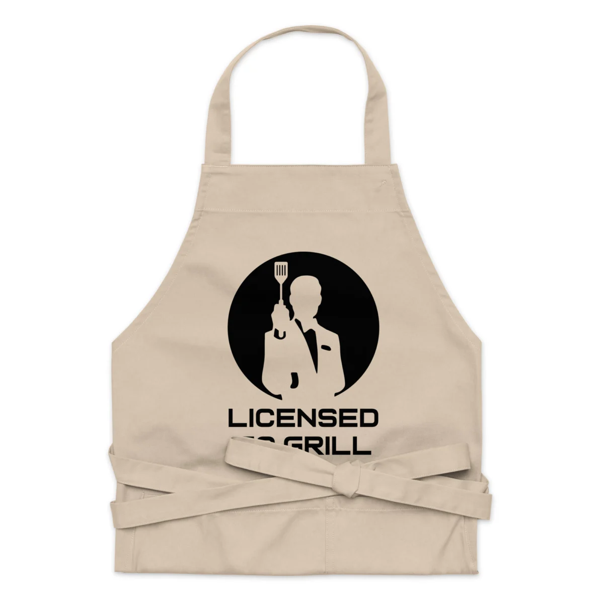 Licensed to Grill Funny Apron For Men - Kitchen Cooking Novelty Barbeque Gift for Dad Apron