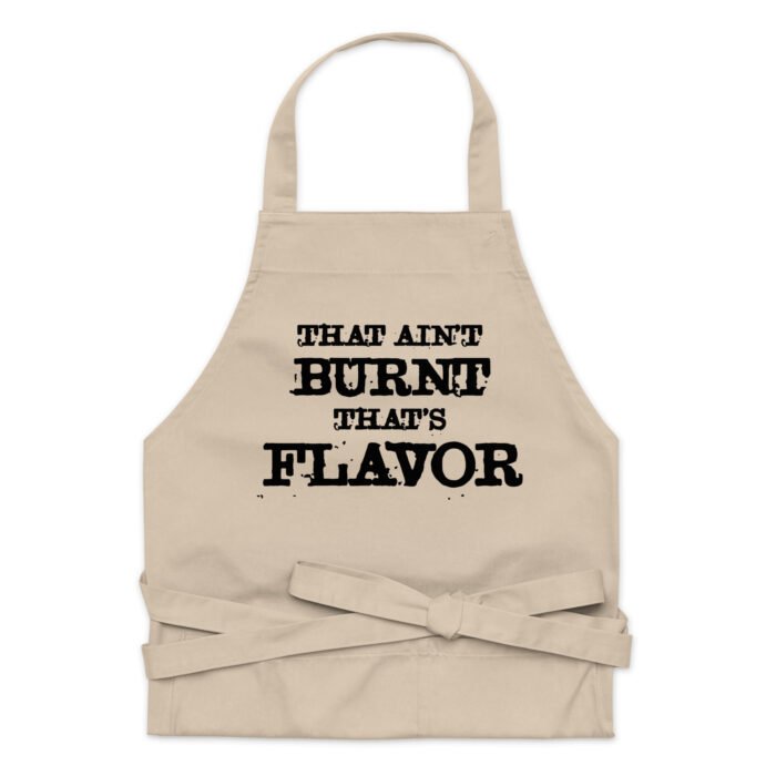 That's Not Burnt That's Flavor Funny Kitchen Apron - Funny Apron for Men - BBQ Grill Apron - Funny Apron for Dad - Funny BBQ Apron