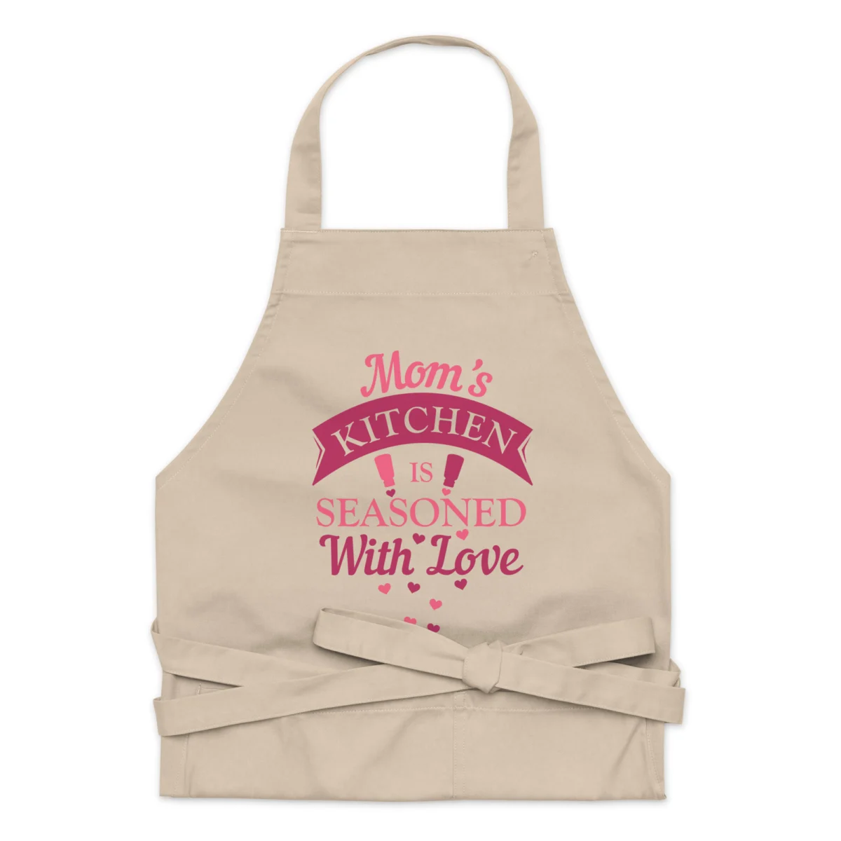 Moms Kitchen Seasoned with Love Apron - Aprons for Women - Unique Gift For Moms Home Cooking