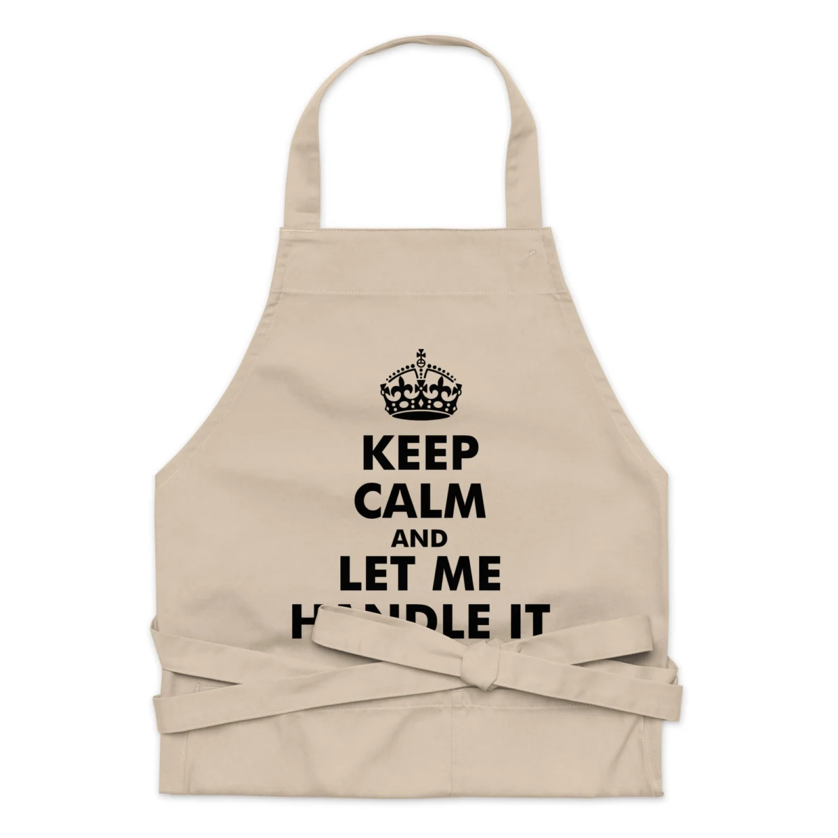 Keep Calm And Let Me Handle It Funny Chef Apron - Cooking, Grilling, Baking Apron for Men and Women - BBQ Novelty Cooking Apron - Grill Master Dad Gift