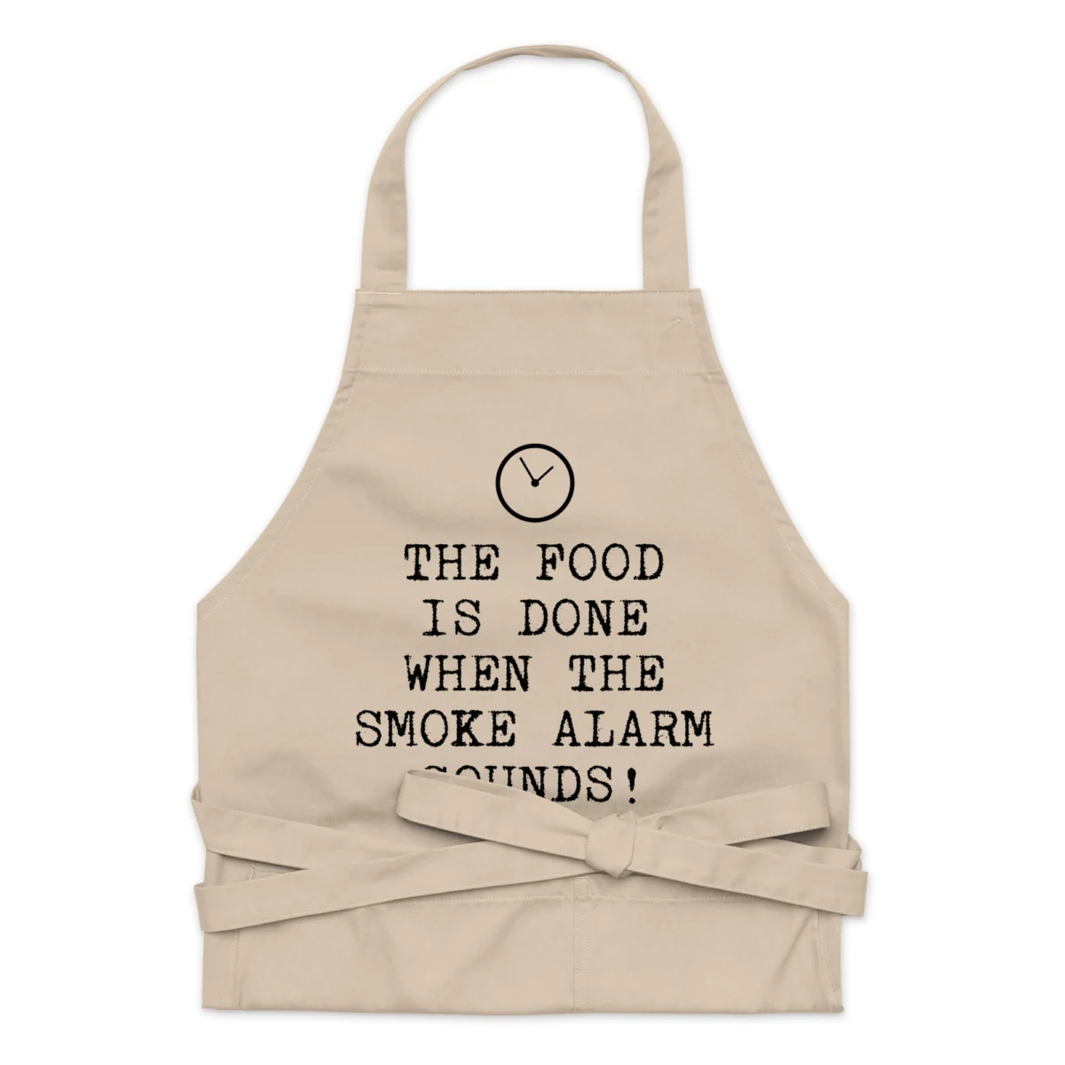The Food Is Ready When The Smoke Alarm Sounds Apron - Funny Cooking Apron - I Use The Smoke Alarm For A Timer - Dinner Is Ready When The Fire Alarm Goes Off Apron