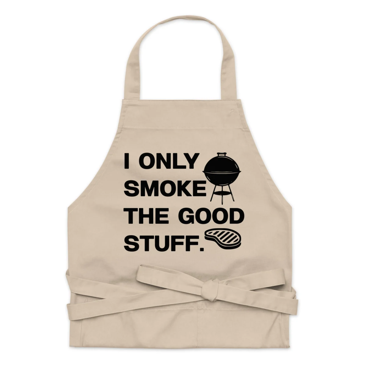 I Only Smoke The Good Stuff BBQ Apron - Kitchen Cooking Smoking Gift for Father's Day or Mother's Day - BBQ Cooking Grilling Barbeque Chef Funny Gift - Cow Steak Pig Chicken Party Apron