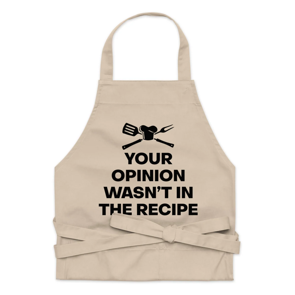 Your Opinion Wasn't In The Recipe Funny Chef Apron - Funny Sassy BBQ Grilling Apron - Funny Kitchen, Cooking, Baking Apron Saying - Chef Gift Idea