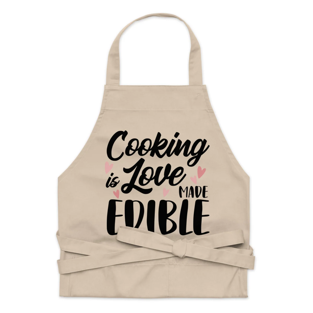 Cooking is Love Made Edible Apron - Chefs Funny Aprons for Men and Women - Funny Kitchen BBQ Apron - Valentines Love Kitchen Cooking Apron for Chef