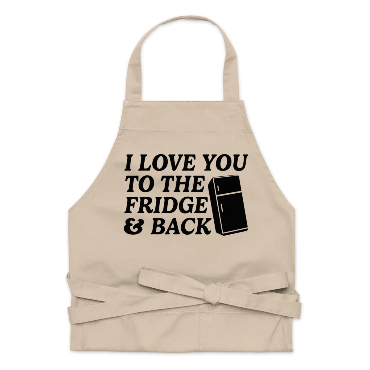 organic-cotton-apron-rope-front-6612c970d1f79.jpg I Love You to the Fridge and Back Funny Cook Apron - Funny Pun Parody Cooking Baking Kitchen Apron - Prefect Apron Gift For Food Lover