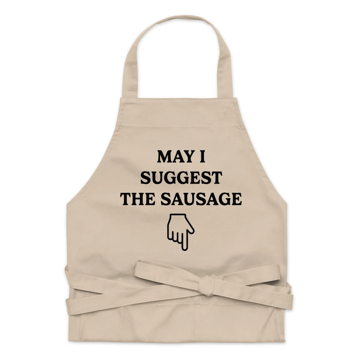 May I Suggest The Sausage Apron - Funny Men's Grilling Apron - Barbecue Gift for Dad for Backyard Cooking - Father's Day Cooking Meat Smoking Gift