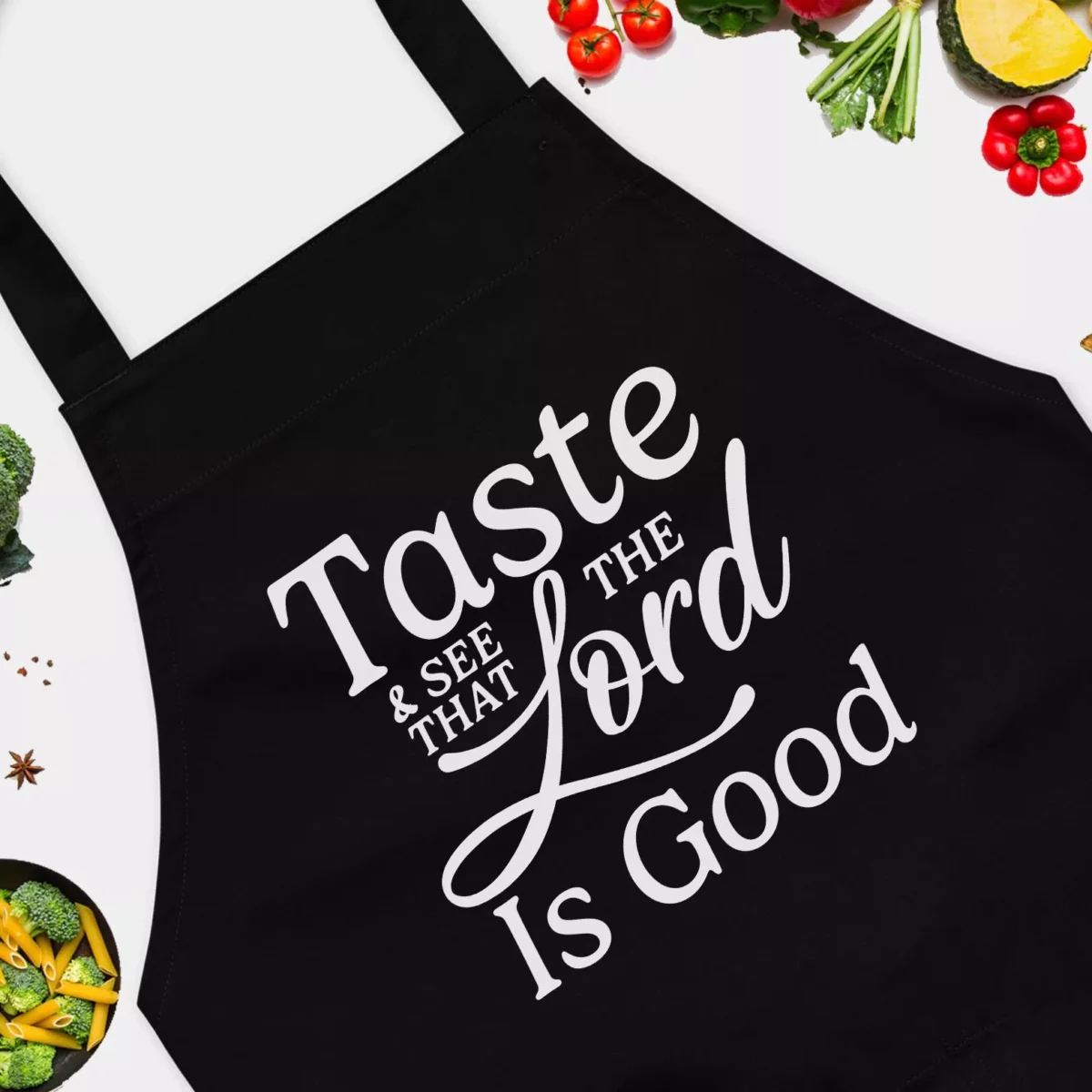 Taste and See That The Lord is Good Christian Apron - Cooking Aprons For Christians