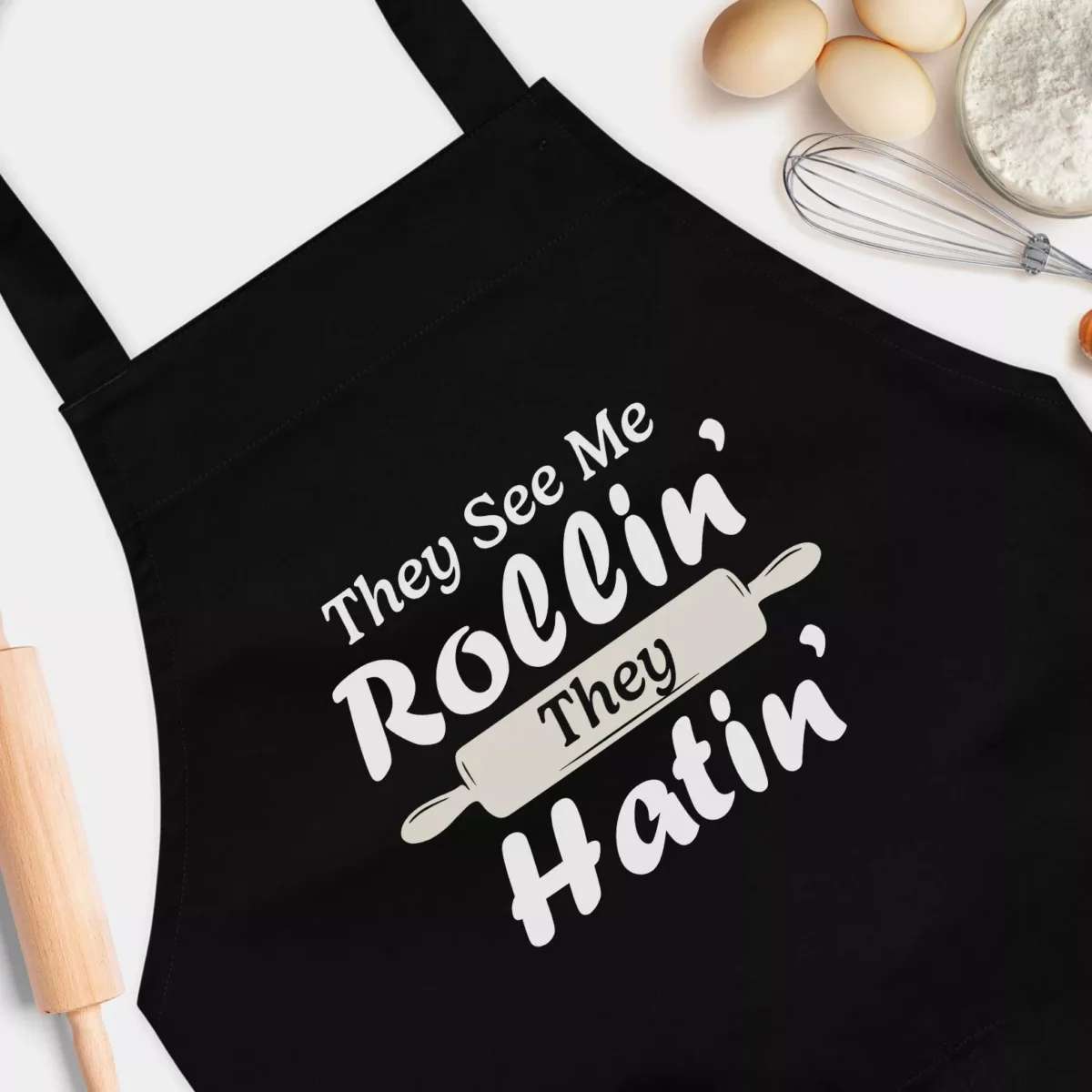 They See Me Rollin' They Hatin' Funny Baking Apron