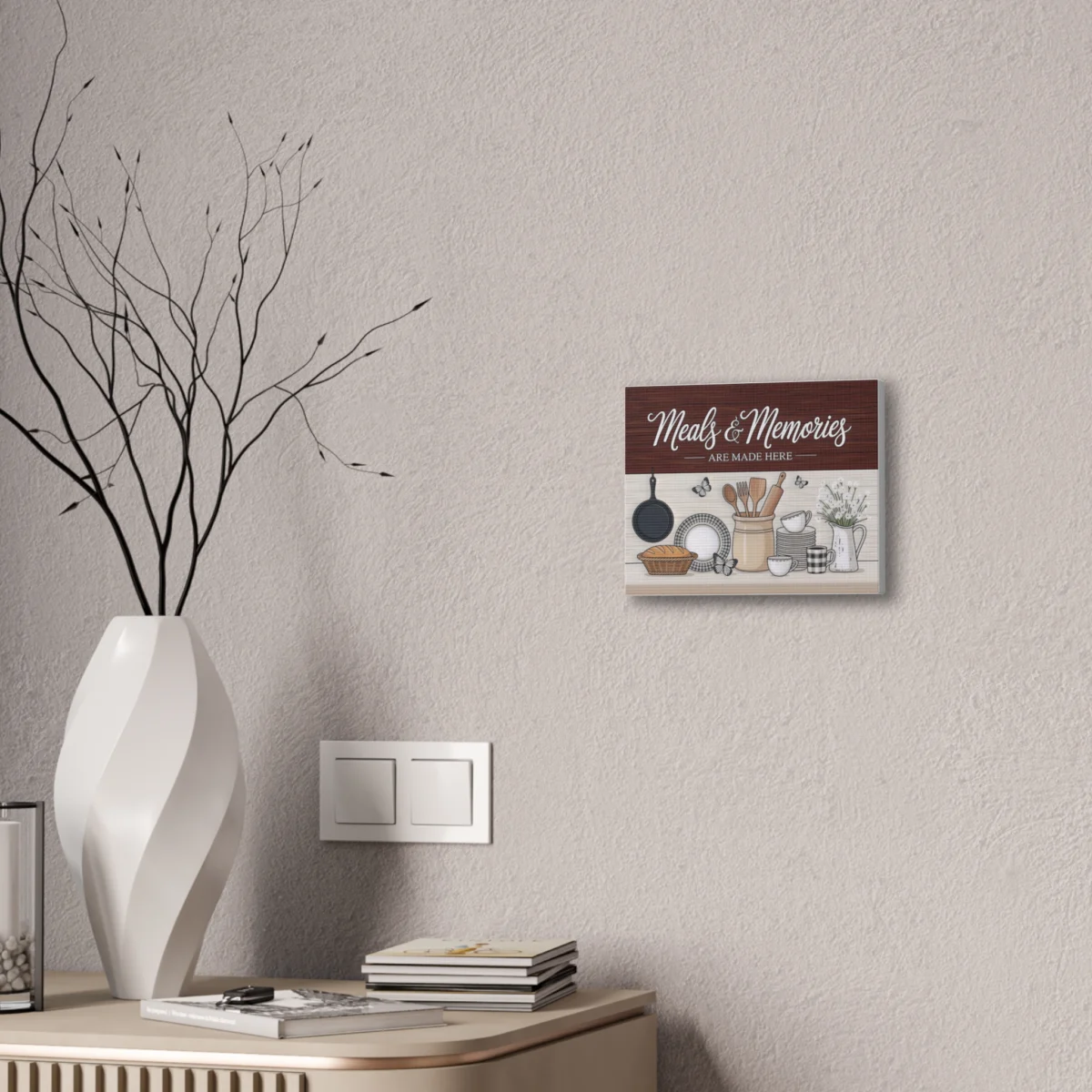 Meals & Memories are made Here Kitchen Canvas Wall Art